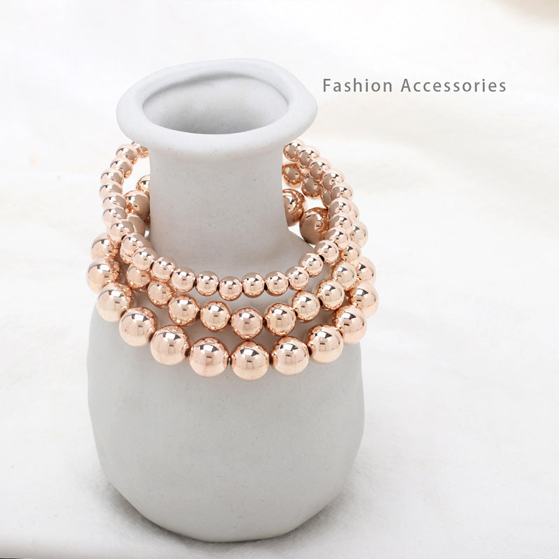 IG Style Minimalist Gold Beaded Layered Unisex Bracelets