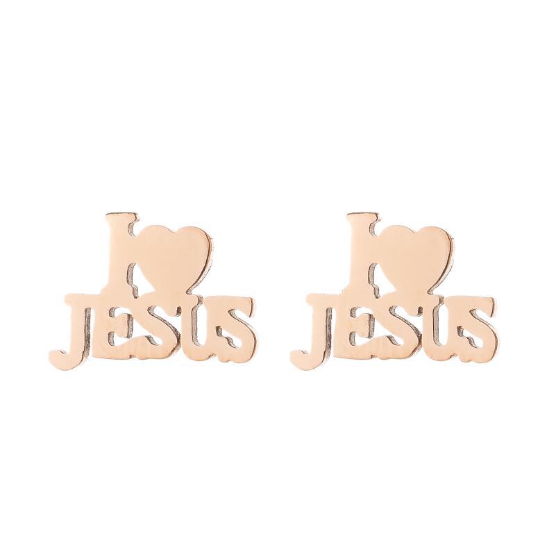 1 Pair Retro Cross Stainless Steel Minimalist Ear Studs for Women
