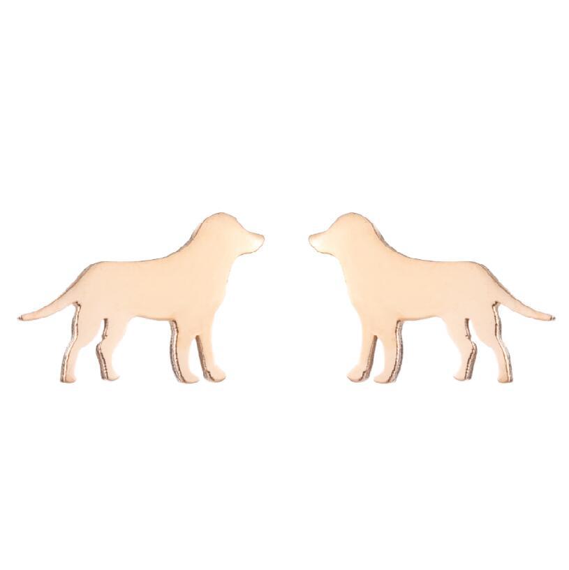 Women's Stainless Steel Animal Heart Stud Earrings