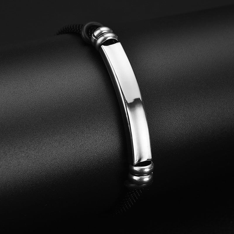 Original Design Solid Color Stainless Steel Personalized Couple Bangle Bracelet