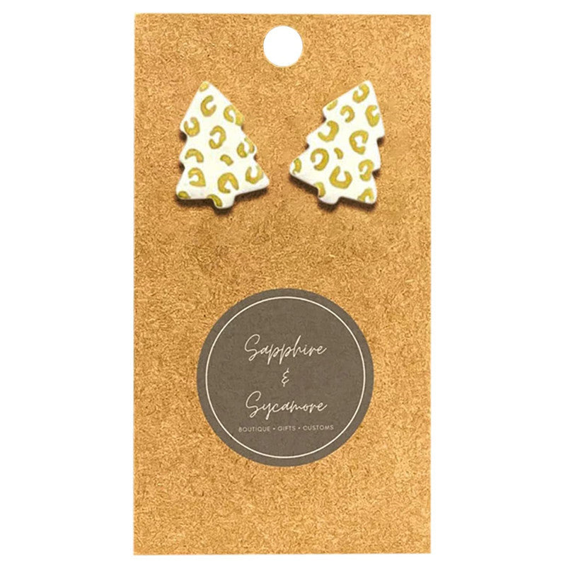 Fashion Christmas Tree Alloy and Acrylic Earrings for Women