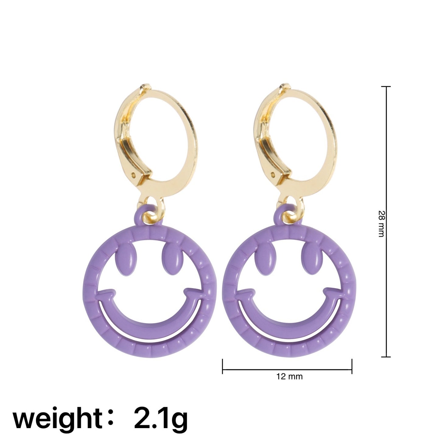 Creative Butterfly Flower Smiley Face Leaf Drop Earrings