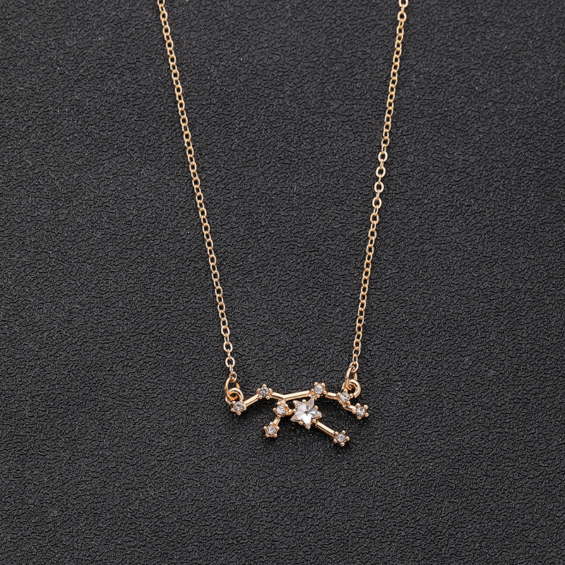 Starry Sky Zodiac Constellation Pendant Necklace