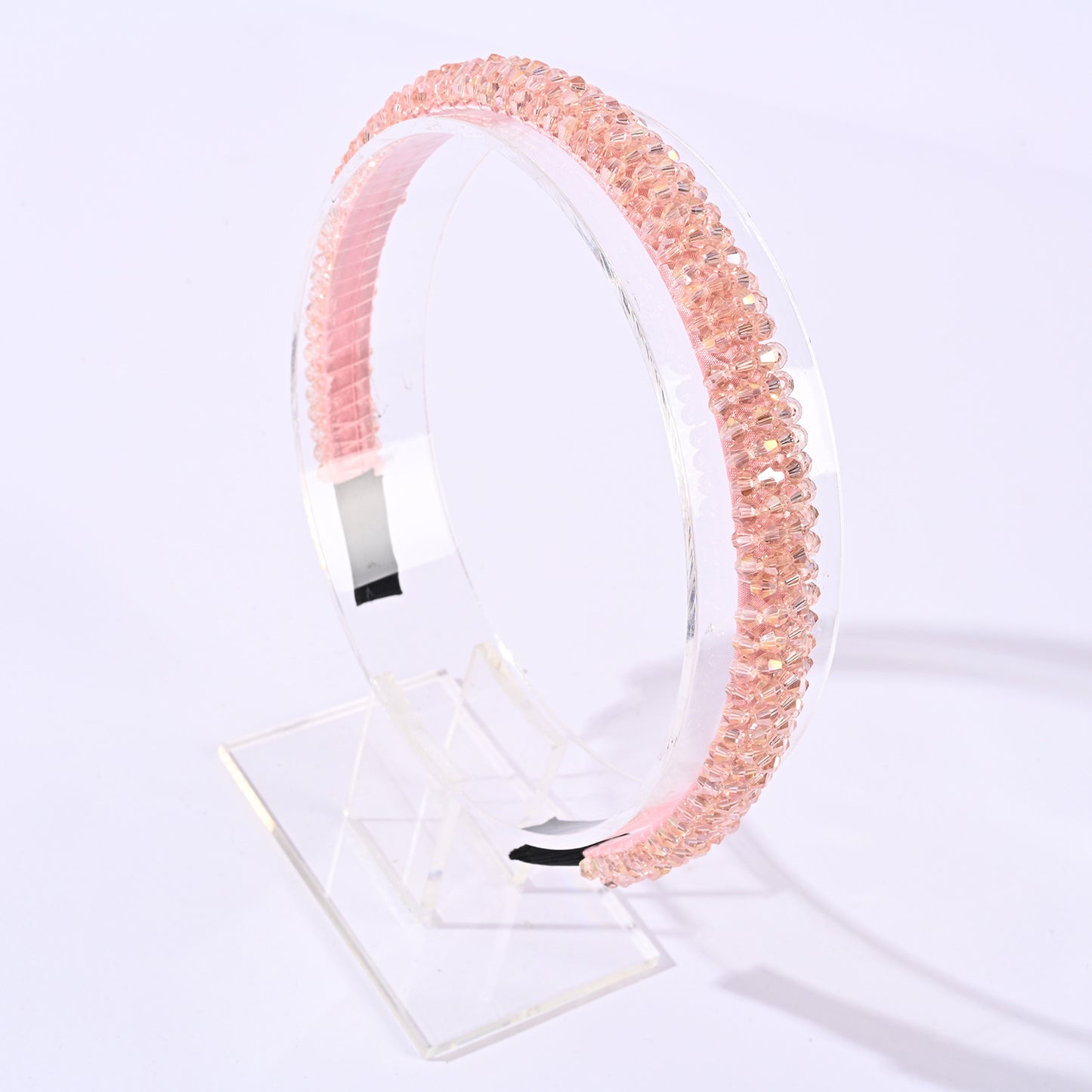 Retro Baroque Crystal Hair Band with Mixed Colors and Stripes