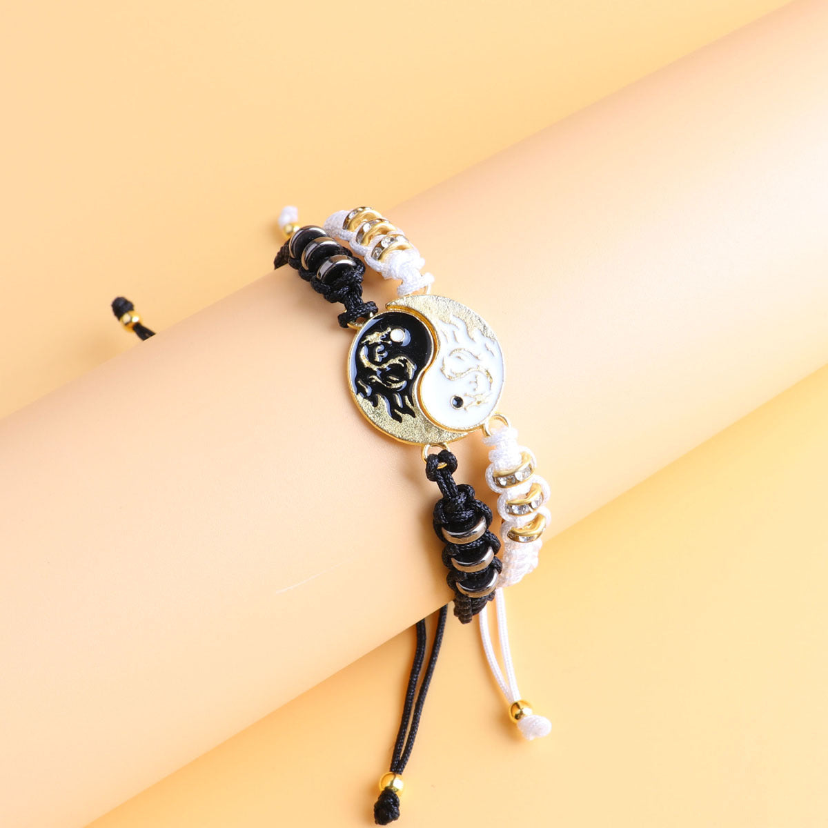 Simple Style Unisex Alloy Rope Bracelets - Yin Yang Design