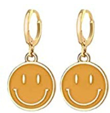 Cartoon Smiley Face Alloy Enamel Unisex Earrings