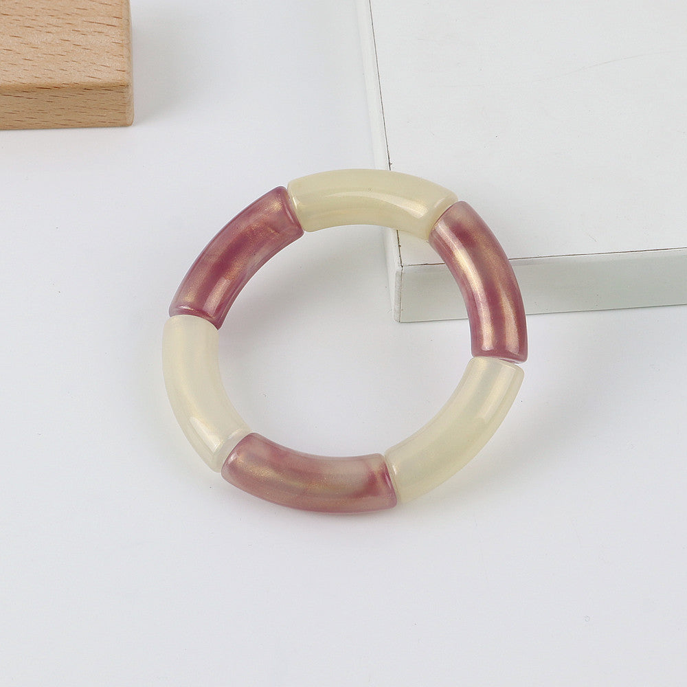 Retro Acrylic Bangle Bracelet Set