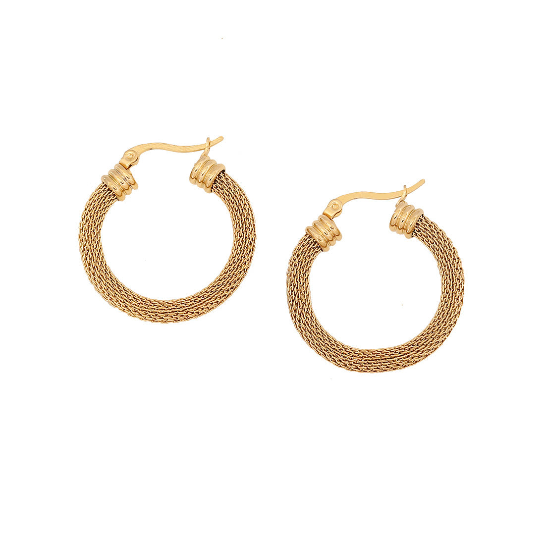 1 Pair Geometric U Shape Stainless Steel Hoop Earrings