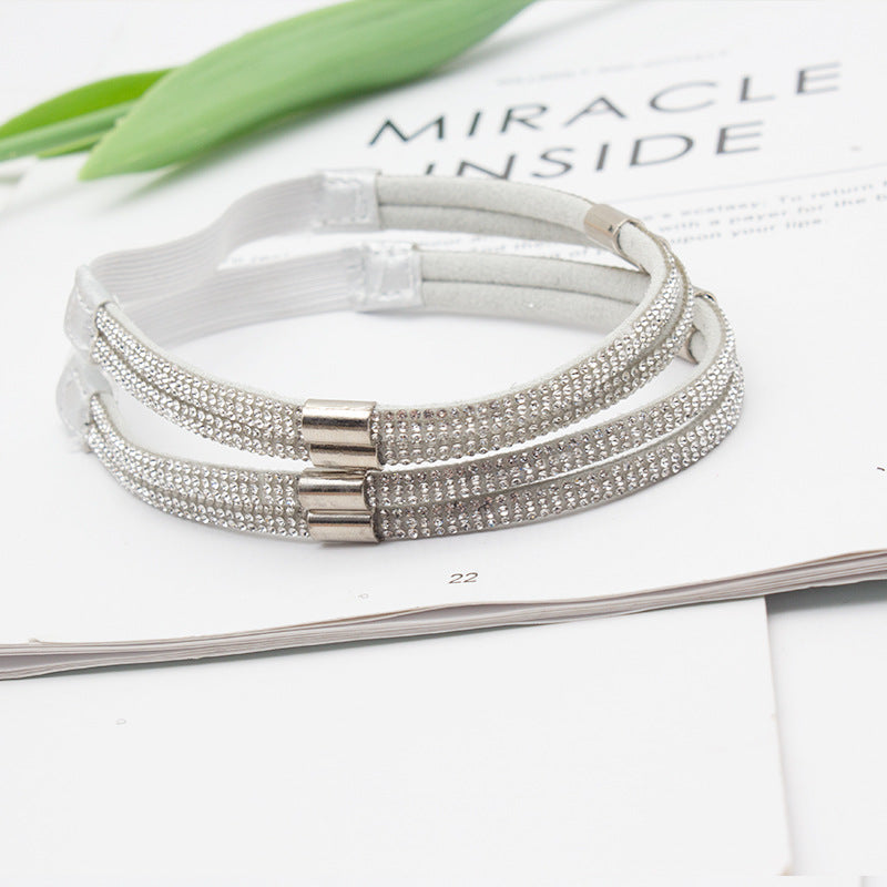 Stainless Steel Heart Magnet Bracelet & Adjustable Shoe Strap Heel Grip