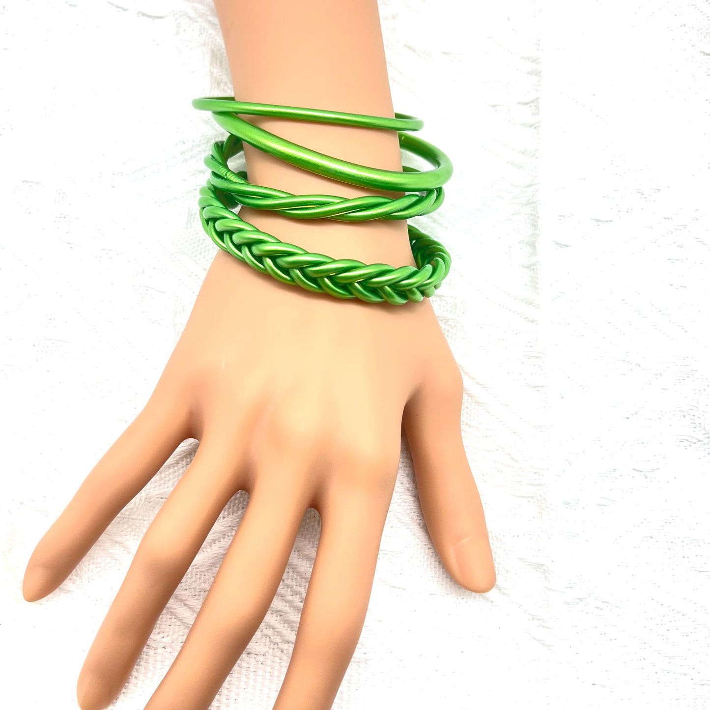 Simple Style Unisex Silica Gel Braided Bangle Bracelet