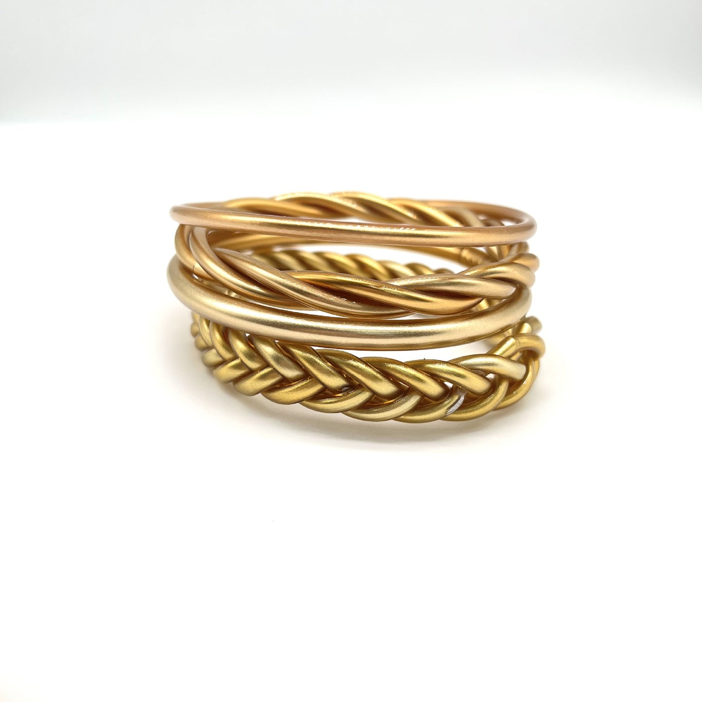 Simple Style Unisex Silica Gel Braided Bangle Bracelet