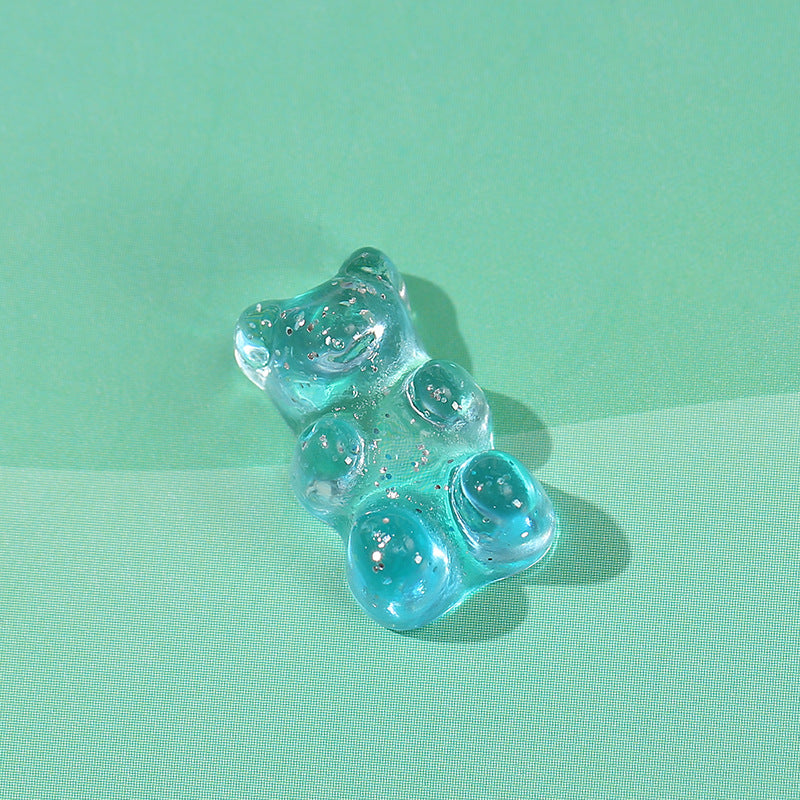 Fashion Contrast Color Gummy Bear Resin Accessories and Stud Earrings