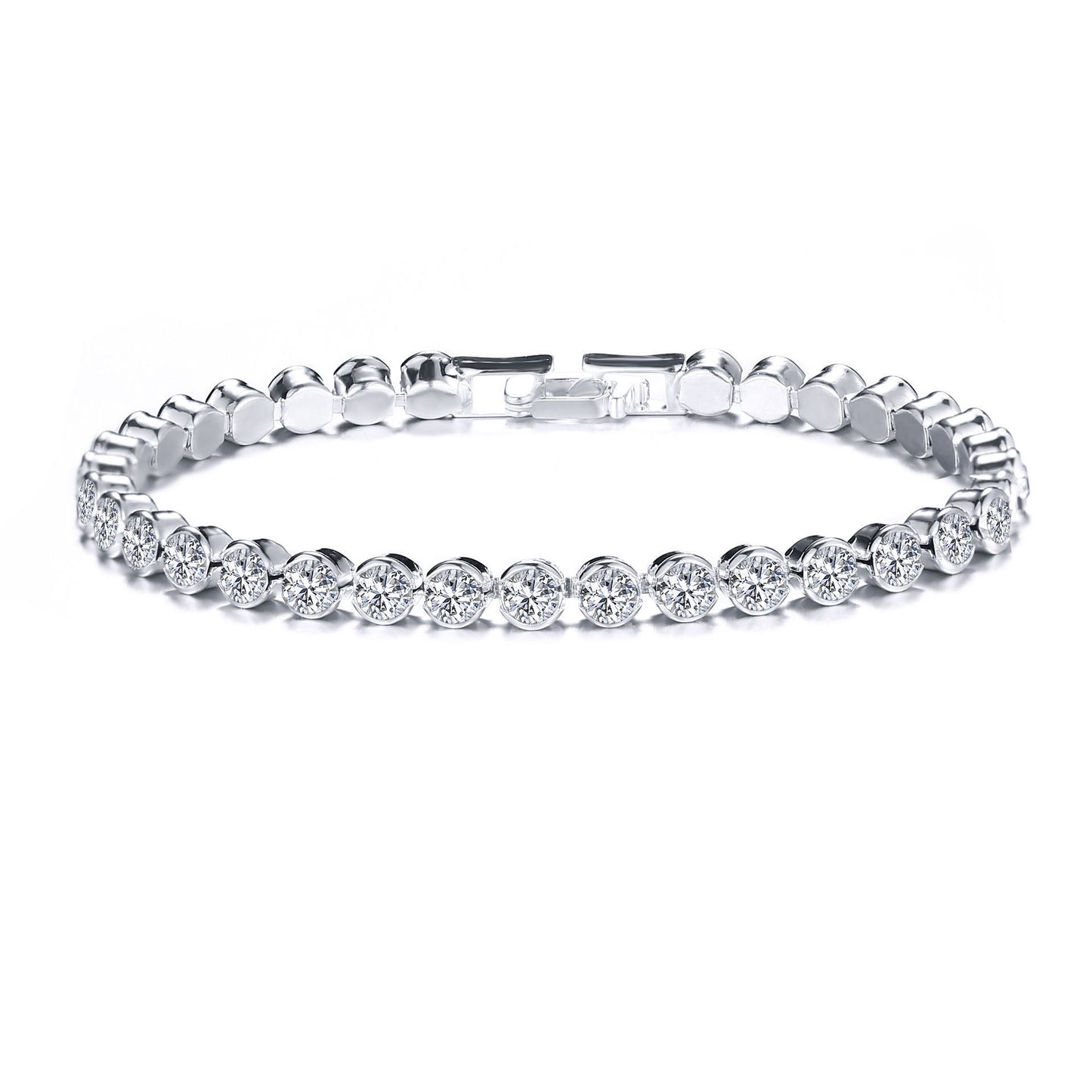 Austrian Crystal Silver Plated Rhinestone Bracelet for Women