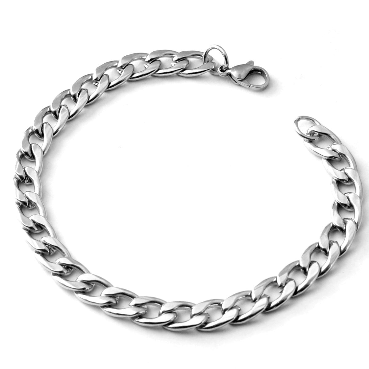 Hip-Hop Cuban Link Stainless Steel Bracelet for Men and Women
