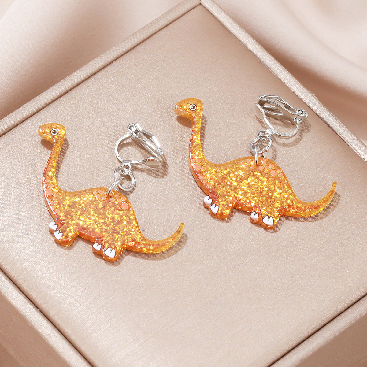 Cartoon Dinosaur Acrylic Earrings for Kids - Creative and Stylish Design