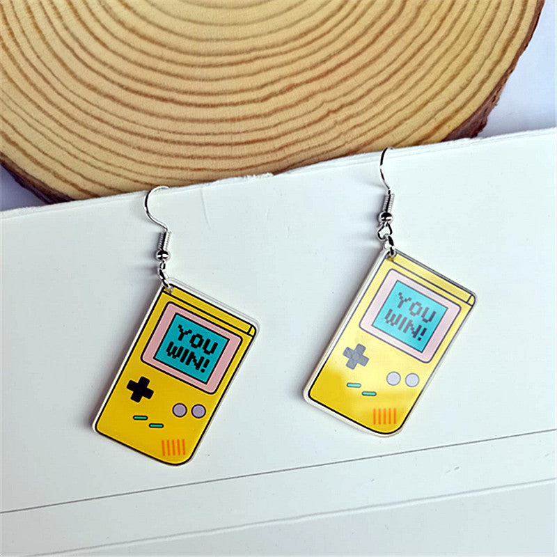 Retro Arcade Acrylic Drop Earrings for Women