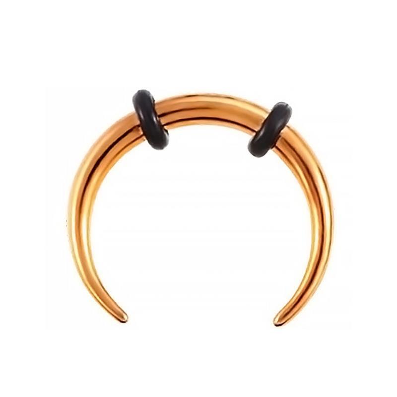 U Shape Stainless Steel Plated Earrings and Faux Nose Ring Set