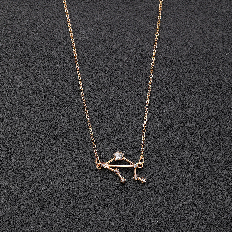Starry Sky Zodiac Constellation Pendant Necklace