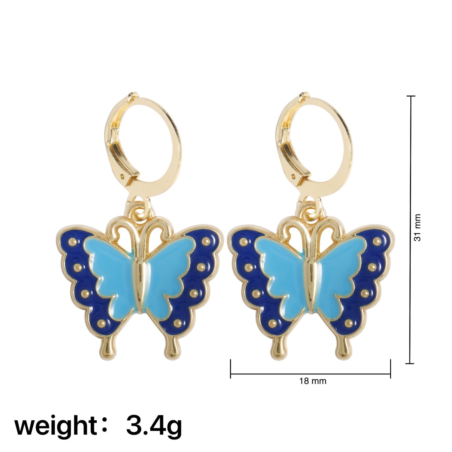 Creative Butterfly Flower Smiley Face Leaf Drop Earrings