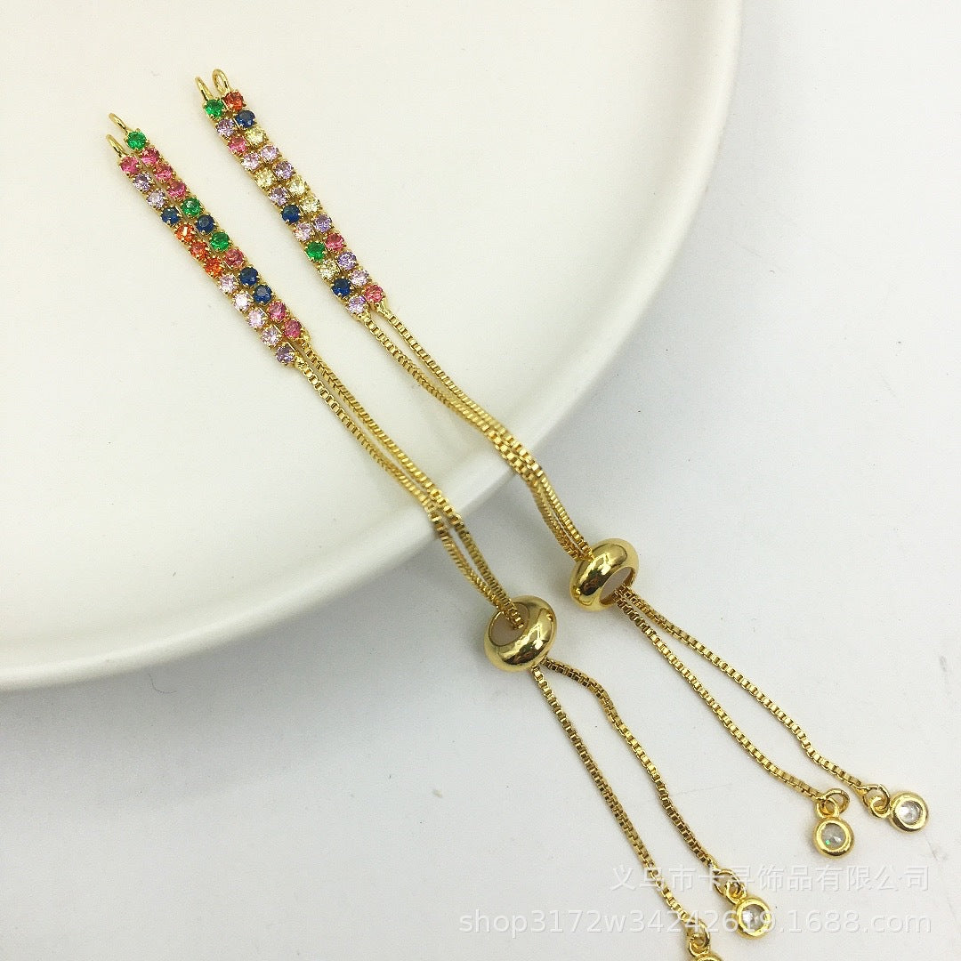 Simple DIY Adjustable Gold-Plated Box Chain Bracelet for Women