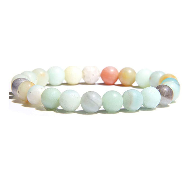 Fashion 8mm Agate Tiger Eye Hematite Crystal Beaded Bracelet Set