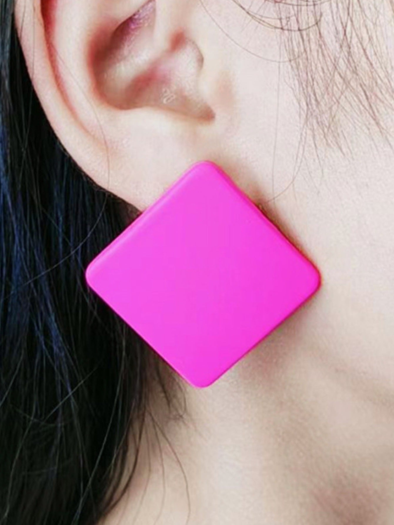 1 Pair Minimalist Geometric Acrylic Square Women's Earrings