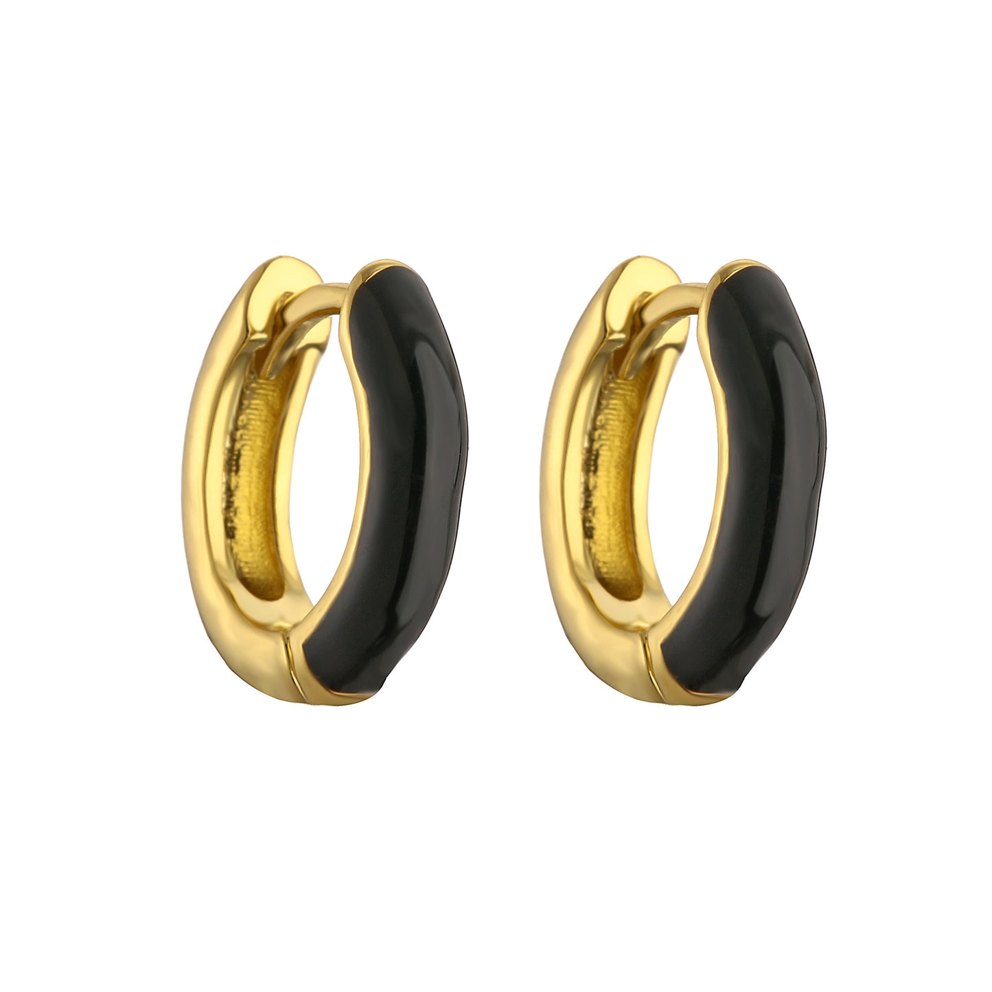 Candy Color Enamel Hoop Earrings for Women