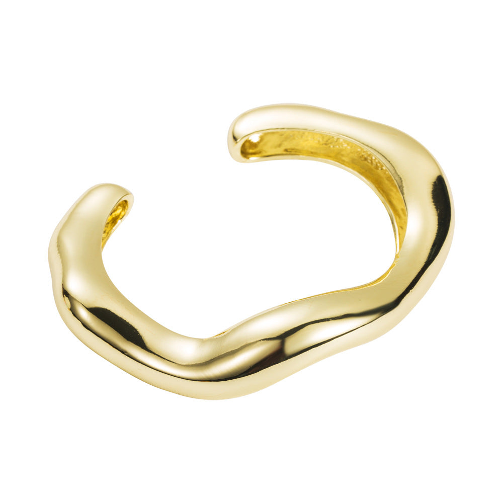 Minimalist Geometric Alloy Gold & Silver Plated Bangle Bracelet