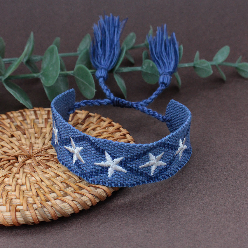 Retro Bohemian Heart Shape Rope Braid Women's Bracelet