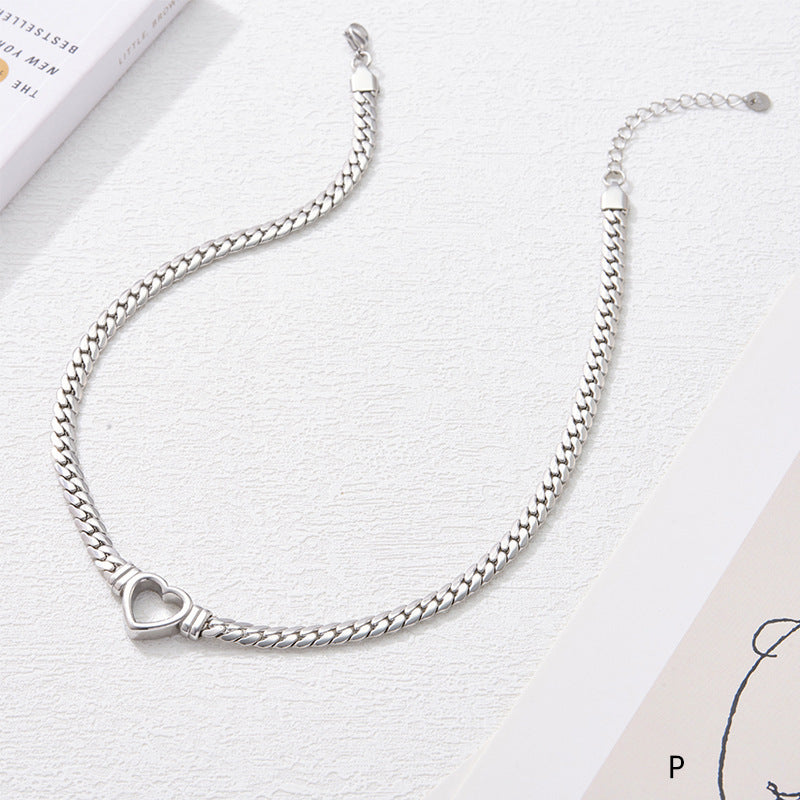 IG Style Heart Shape Titanium Steel Necklace - Minimalist Fashion Jewelry
