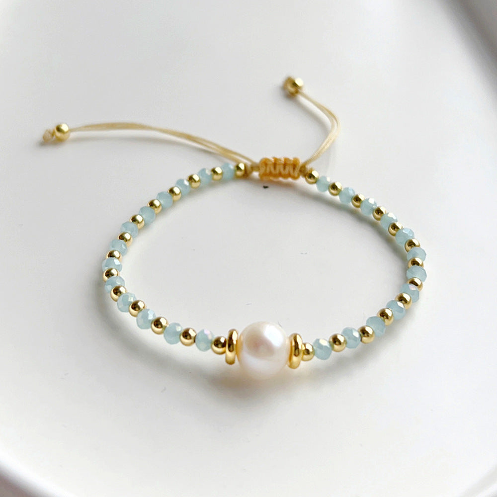 Fashion Star Moon Heart Pearl Rhinestone Bracelet