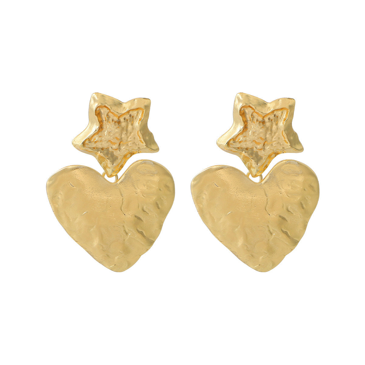 Elegant Irregular Gold Plated Alloy Drop Earrings