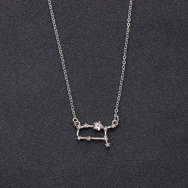 Starry Sky Zodiac Constellation Pendant Necklace