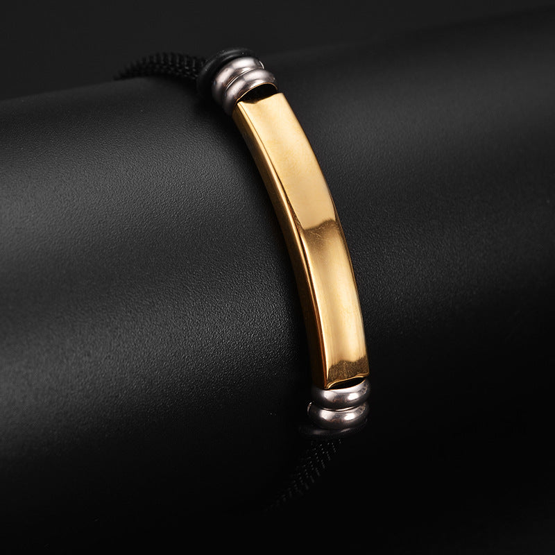 Original Design Solid Color Stainless Steel Personalized Couple Bangle Bracelet