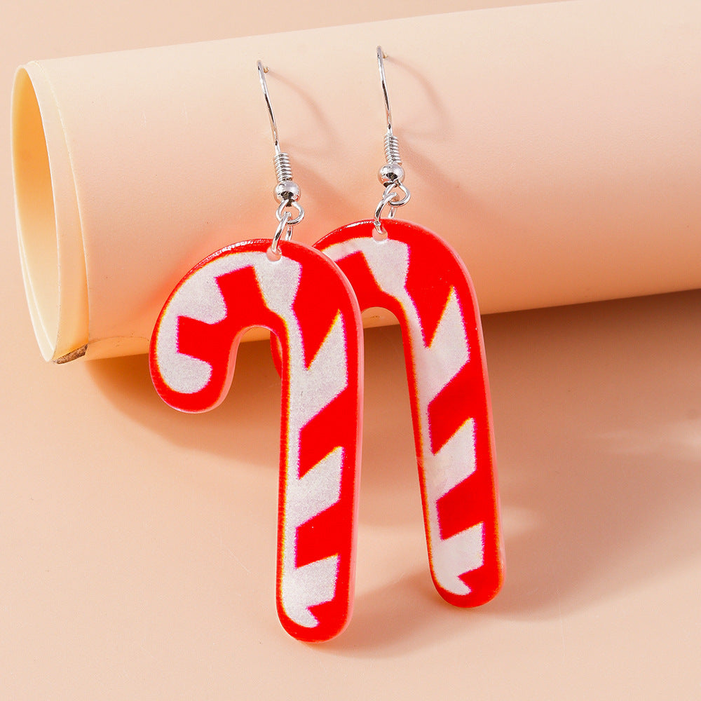 1 Pair Cute Santa Claus Snowman Christmas Drop Earrings