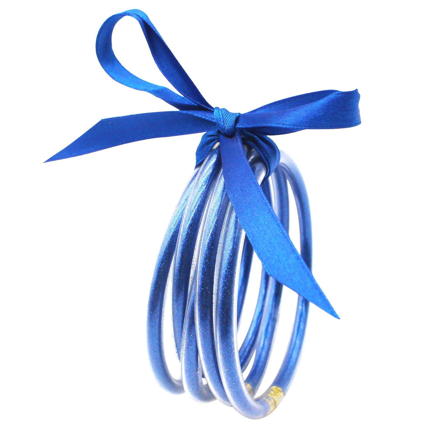 Fashion Multi-Layer Silicone Ribbon Glitter Women's Bangle Bracelet