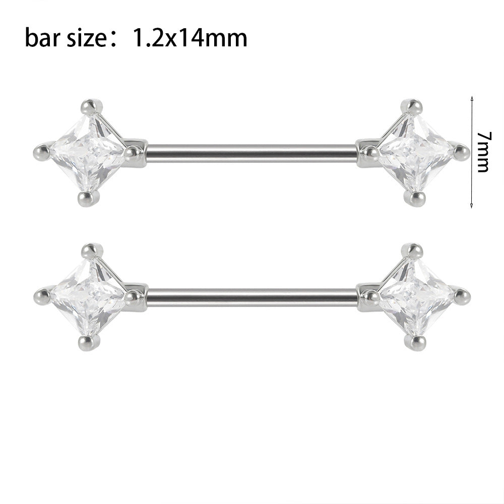 Simple Style Flower & Butterfly Zircon Stainless Steel Body Chain Piercing Jewelry