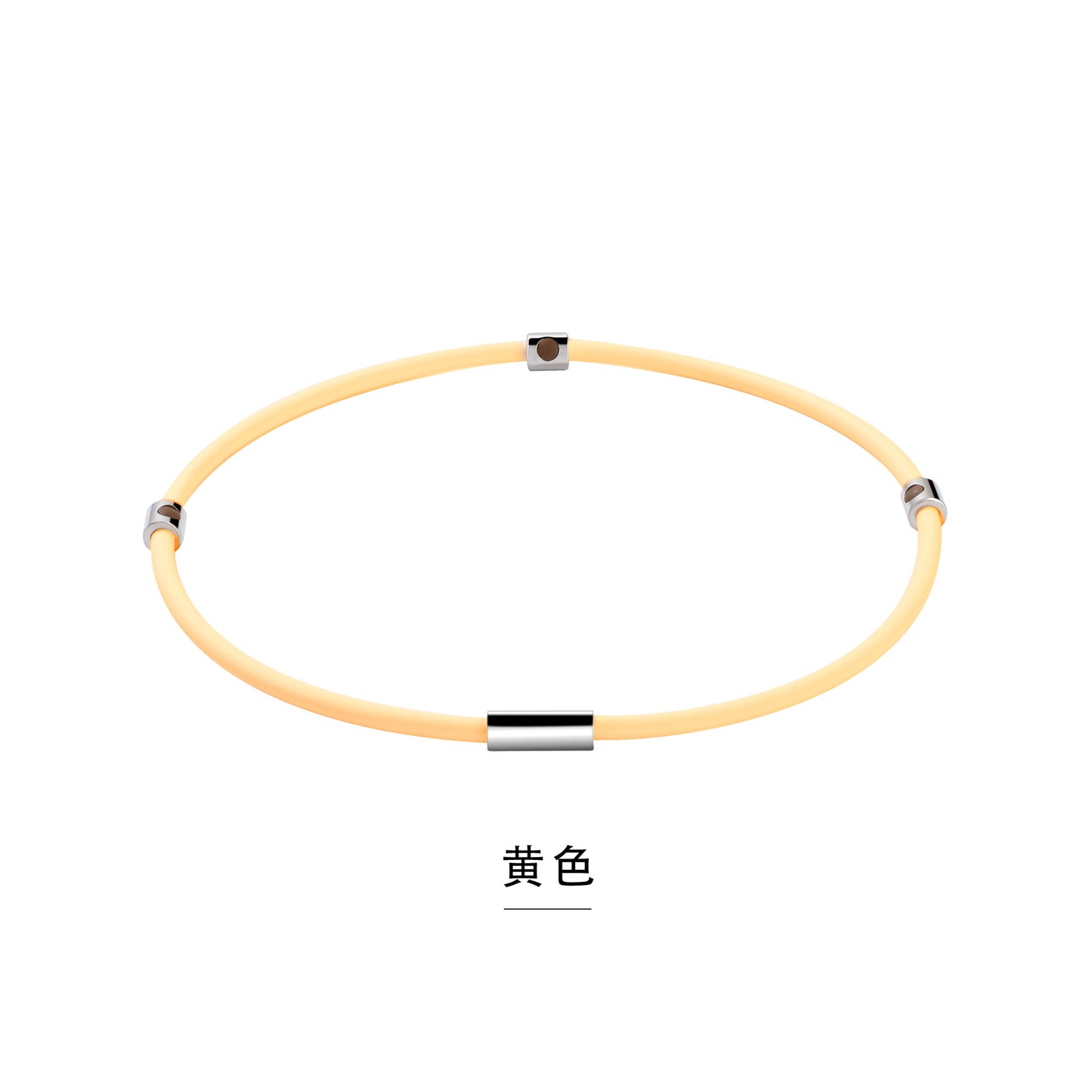 Simple Style 304 Stainless Steel Silicone Energy Balance Magnetic Clasp Necklace