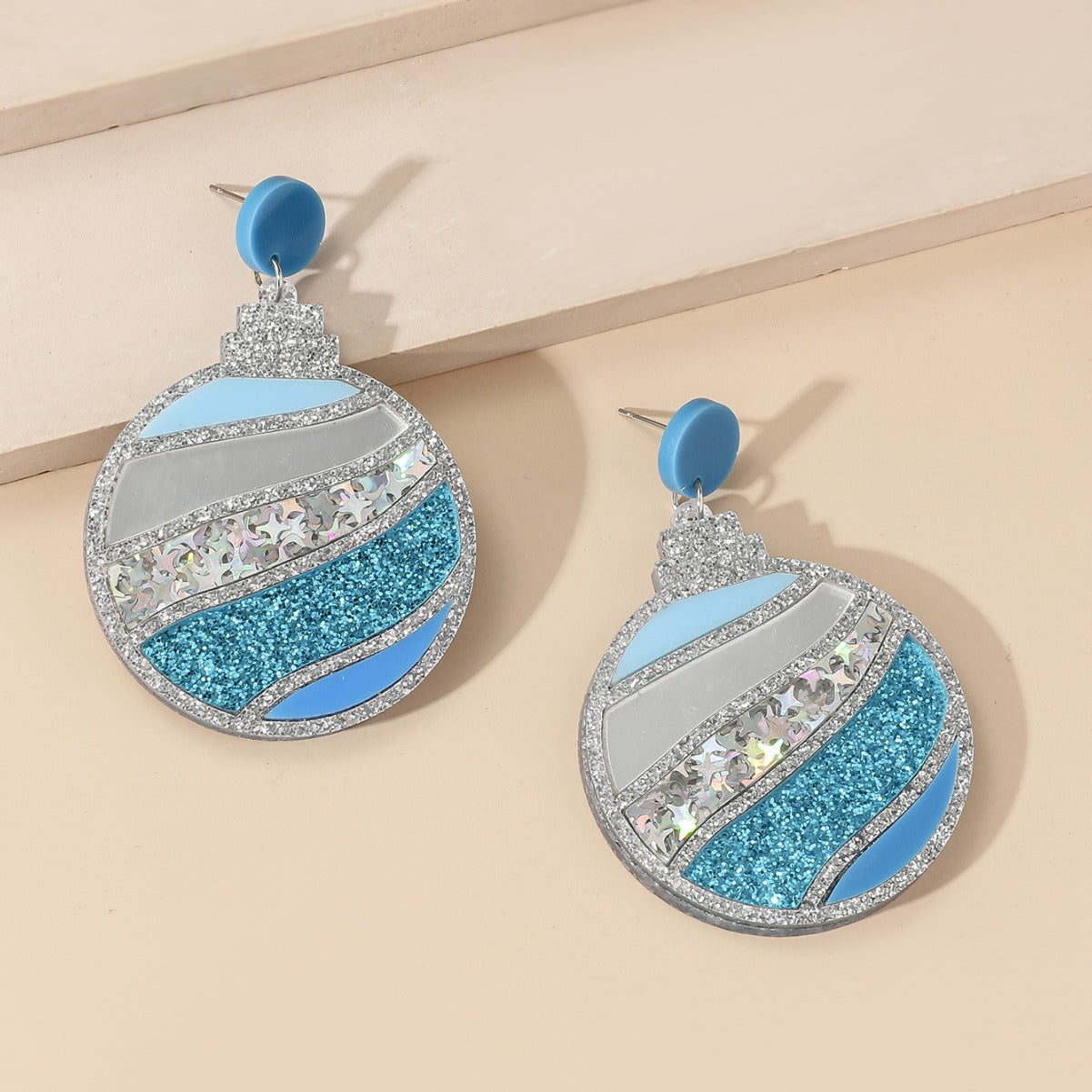 Cartoon Christmas Tree Acrylic Earrings for Women