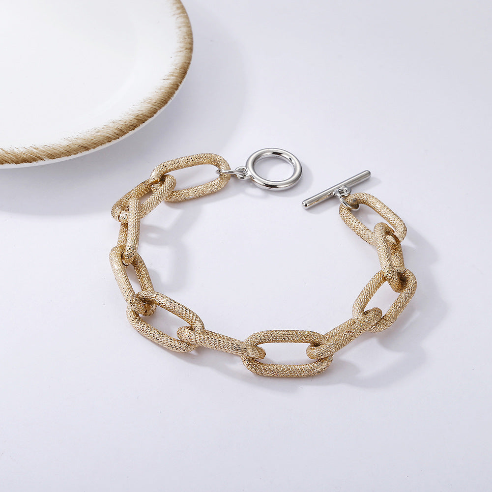 Retro Matte Multicolor Twist Chain Bracelet