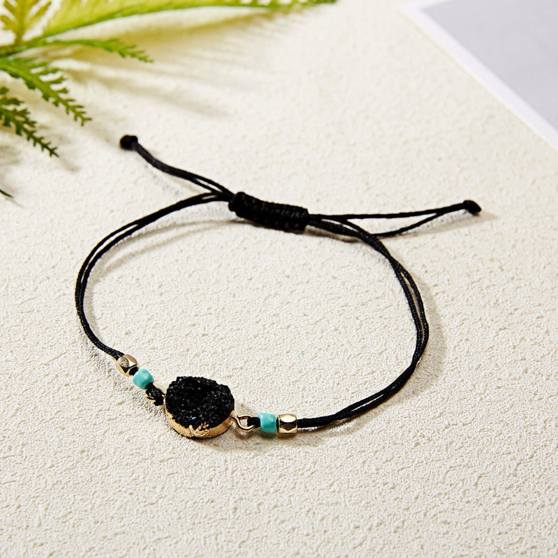 Simple Creative Resin Stone Woven Bracelet Jewelry