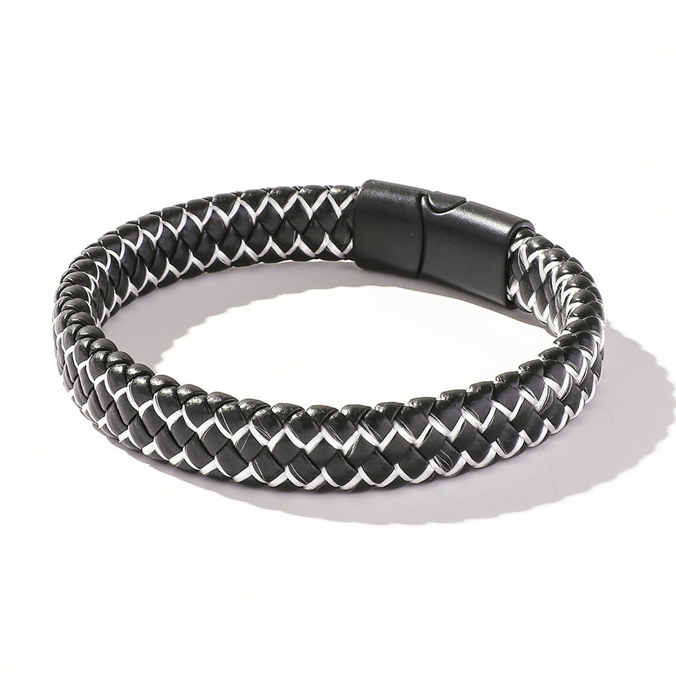 Hand-Woven Magnetic Clasp Bracelet for Men and Women - Simple Jewelry