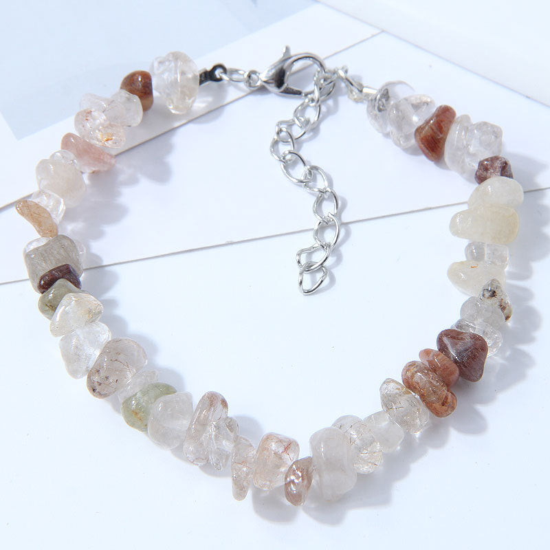 Fashion Minimalist Pink Gravel Shell Bracelet