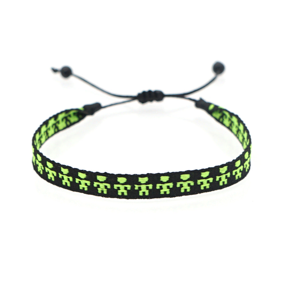 Spanish Vintage Palace Pattern Bohemian & Nepalese Handmade Woven Bracelet