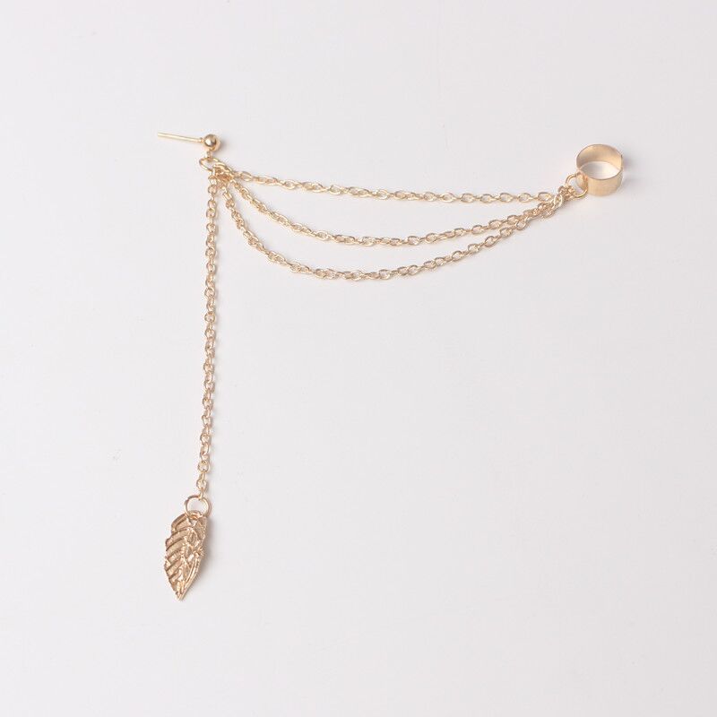 Fashion Leaf Fringe Metal Earrings for Women