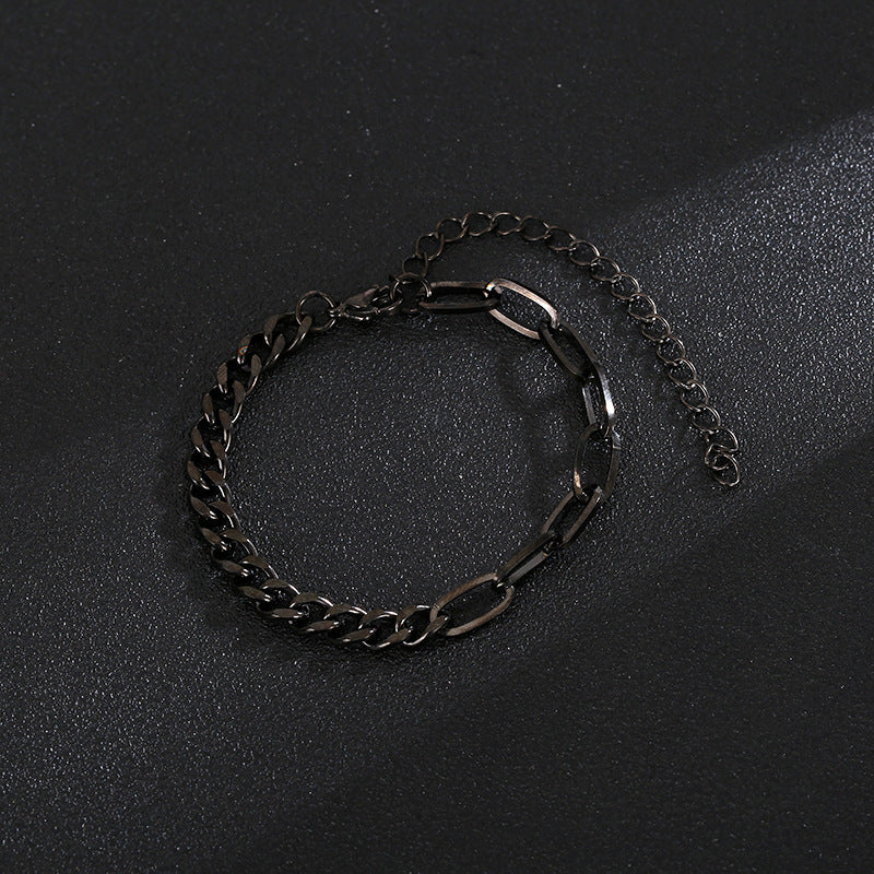 European American Fashion Cross Stainless Steel Chain Bracelet for Men and Women Jewelry