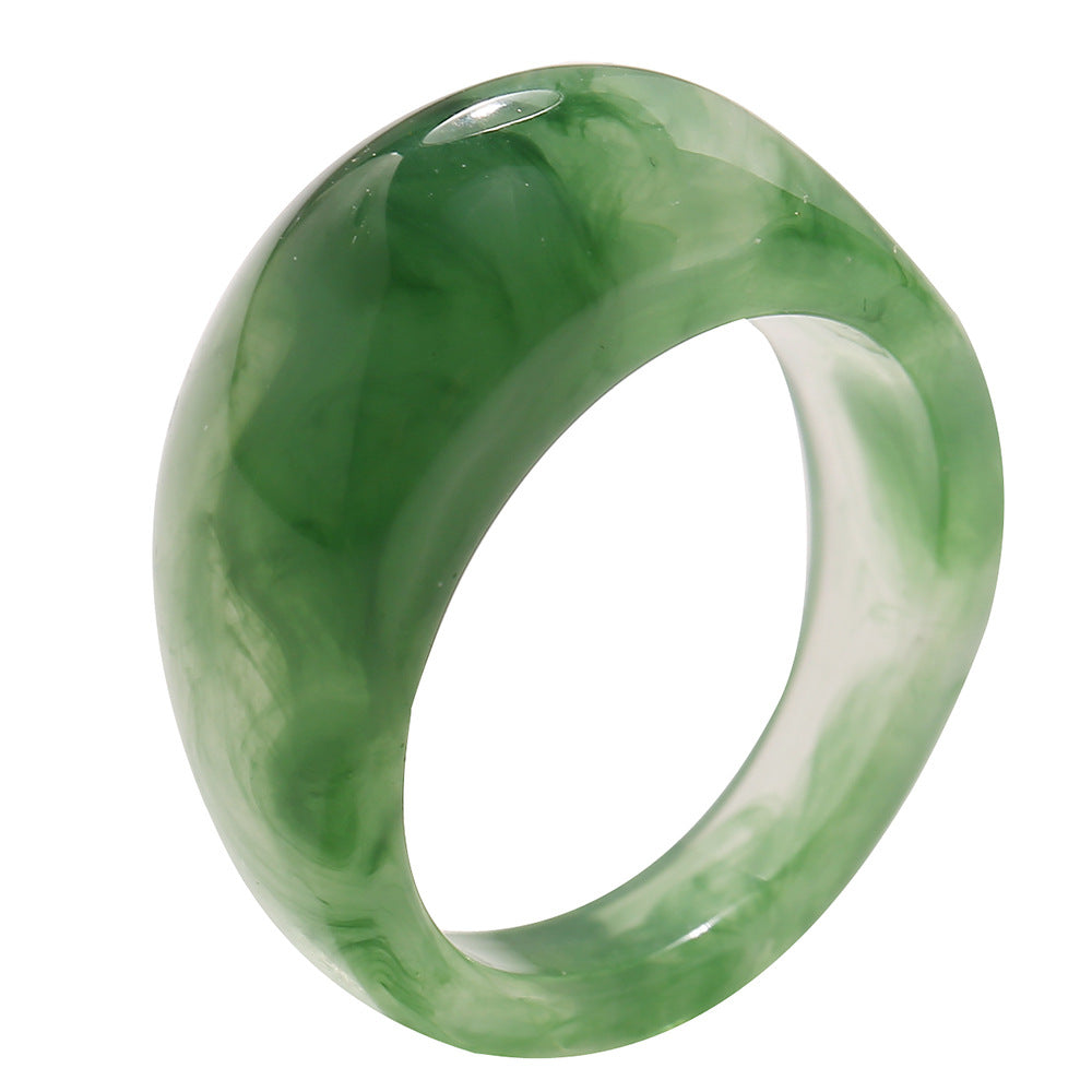 Geometric Resin Transparent Minimalist Women's Rings