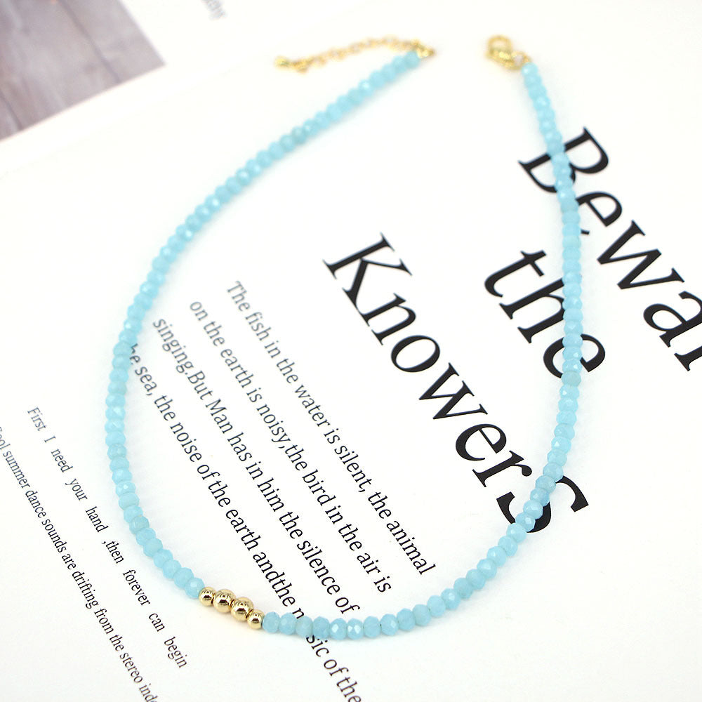 Crystal Beaded Colorful Choker Necklace for Women 2022