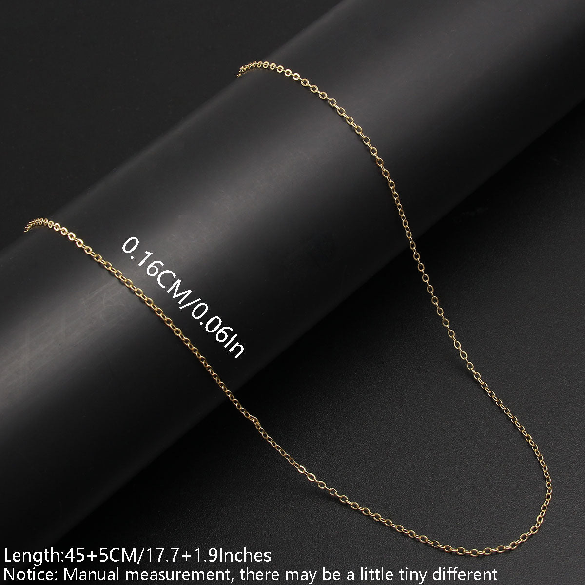 Simple Style Gold Plated Stainless Steel Necklace with Cross/O-Shape/Snake/Bead/Wave Chain Design