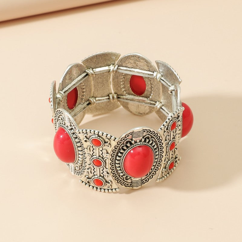 Bohemian Geometric Alloy Turquoise Women's Bangle Bracelet